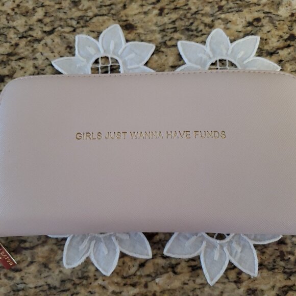 Girls just want to have Funds Wallet Cream Color Zip around ~ Katie Loxton Brand - Picture 1 of 7